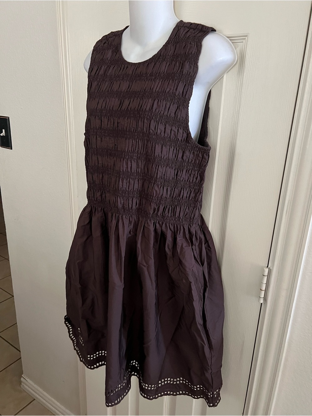 NWT Madewell The Embroidered Melody Smocked Mini Dress XL - Picture 6 of 13